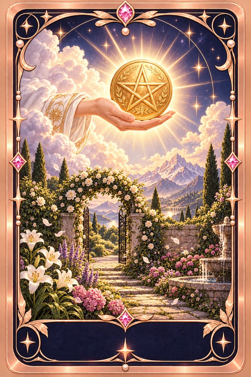 Ace of Pentacles tarot card illustration
