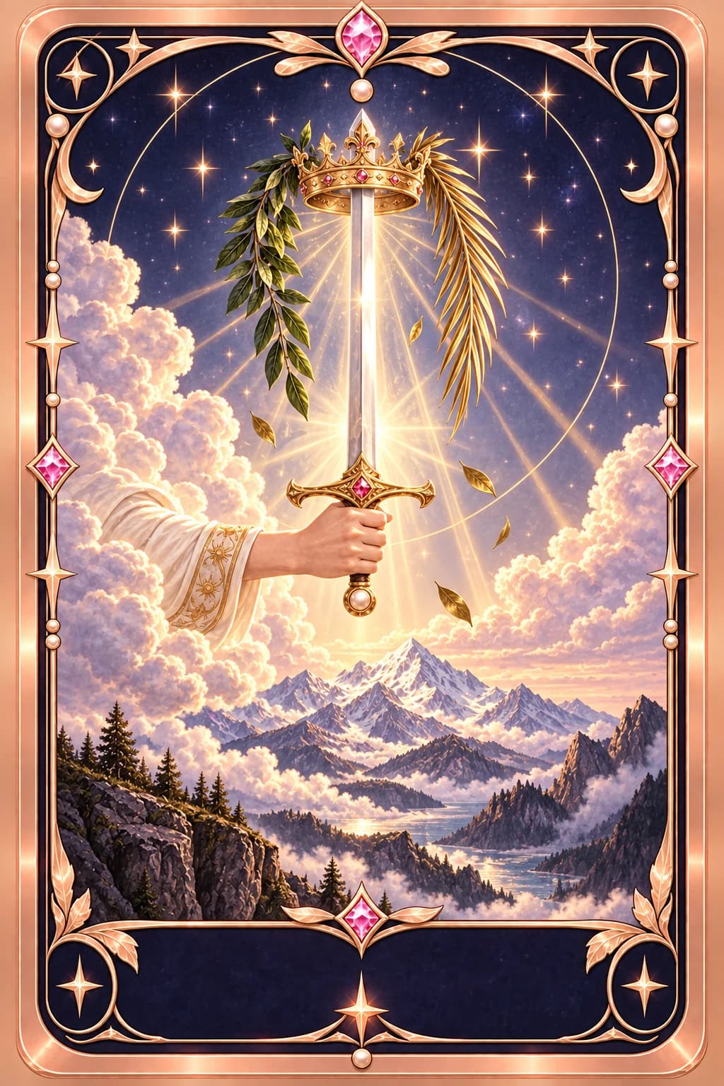 Ace of Swords tarot card illustration