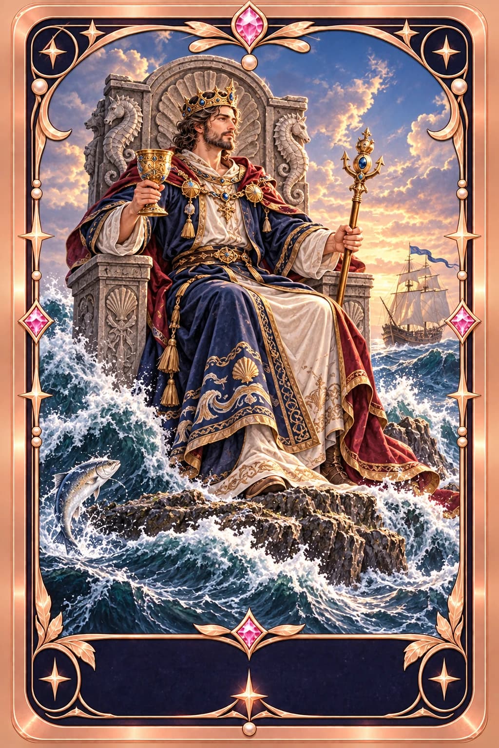 King of Cups tarot card illustration