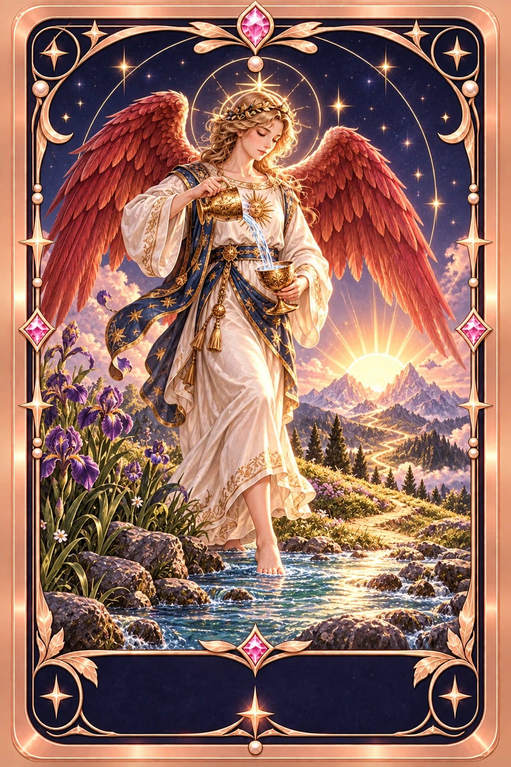 Temperance tarot card illustration