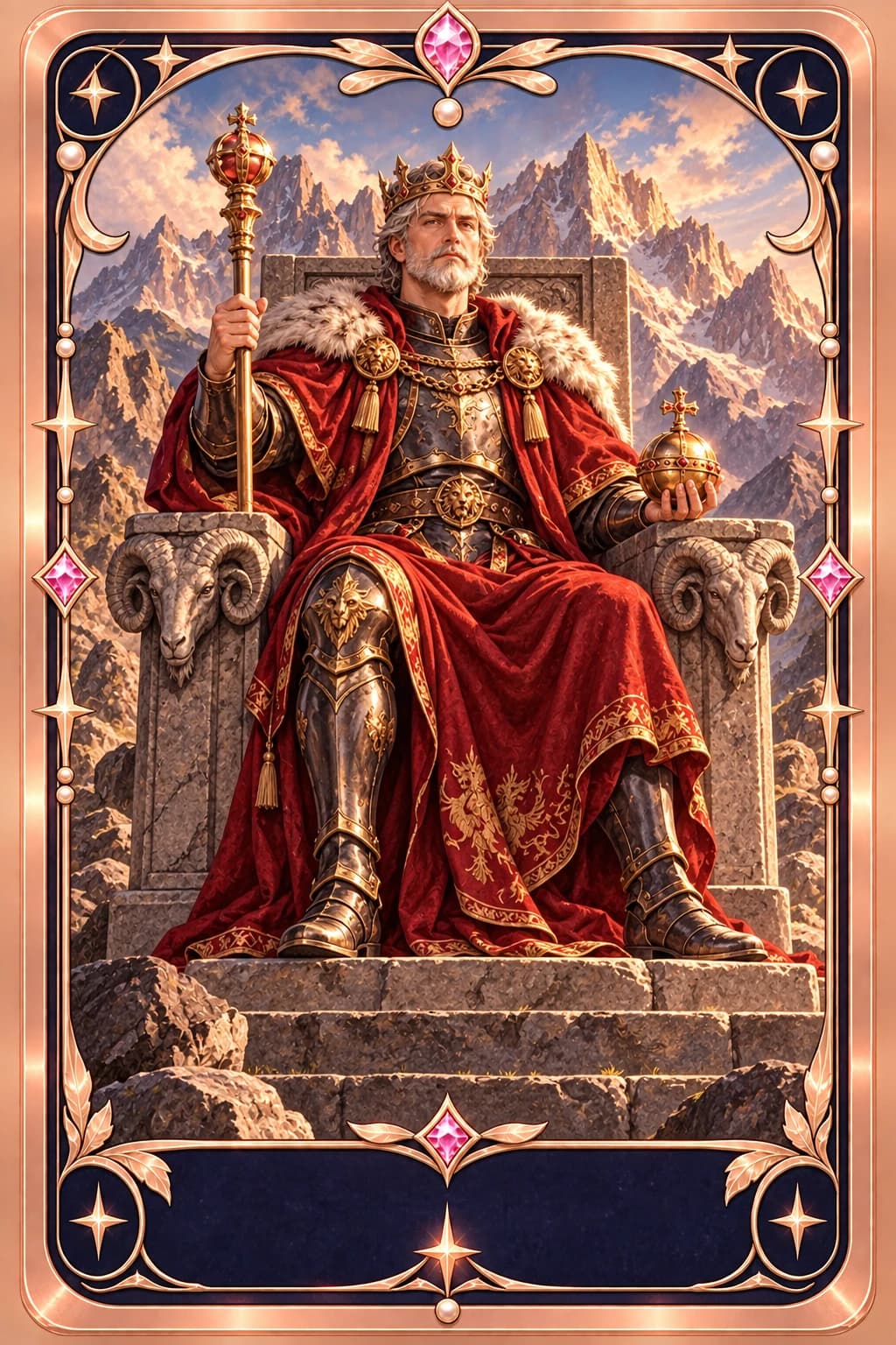 The Emperor tarot card illustration