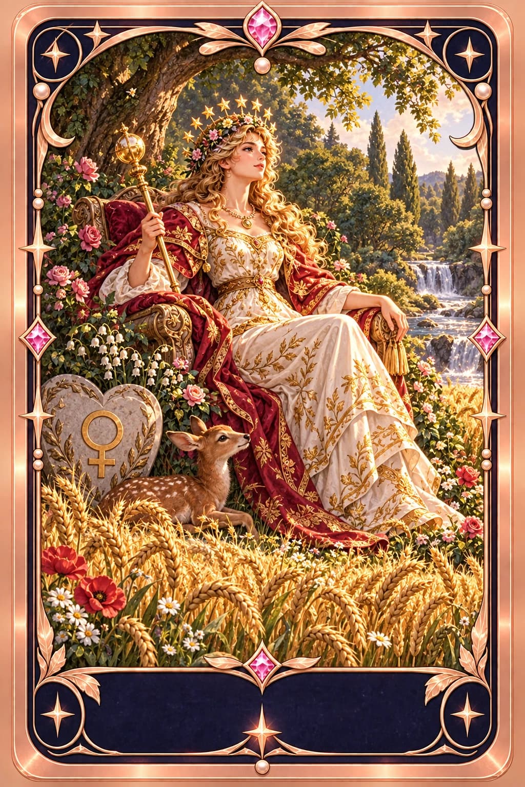 The Empress tarot card illustration