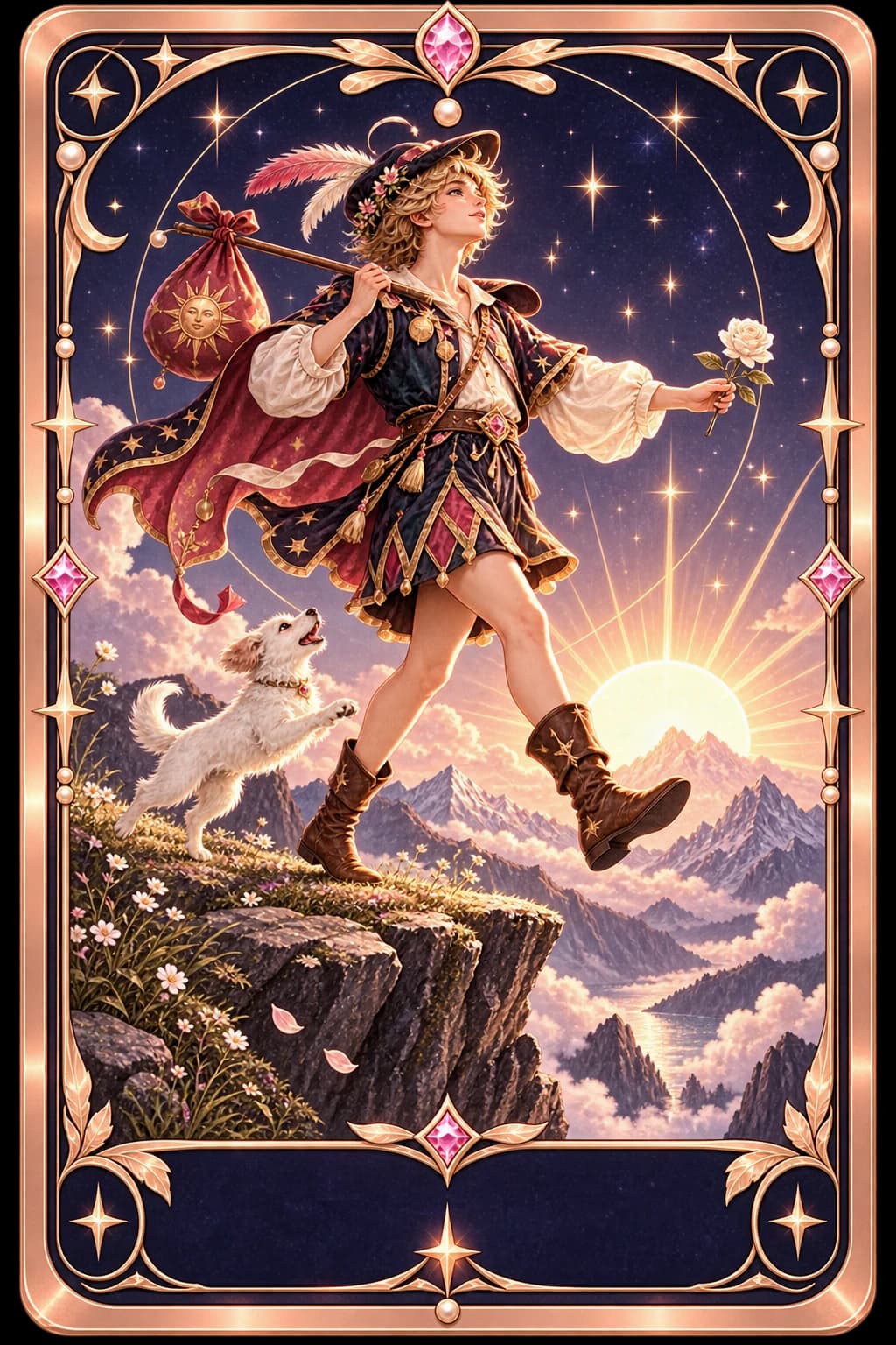 The Fool tarot card illustration