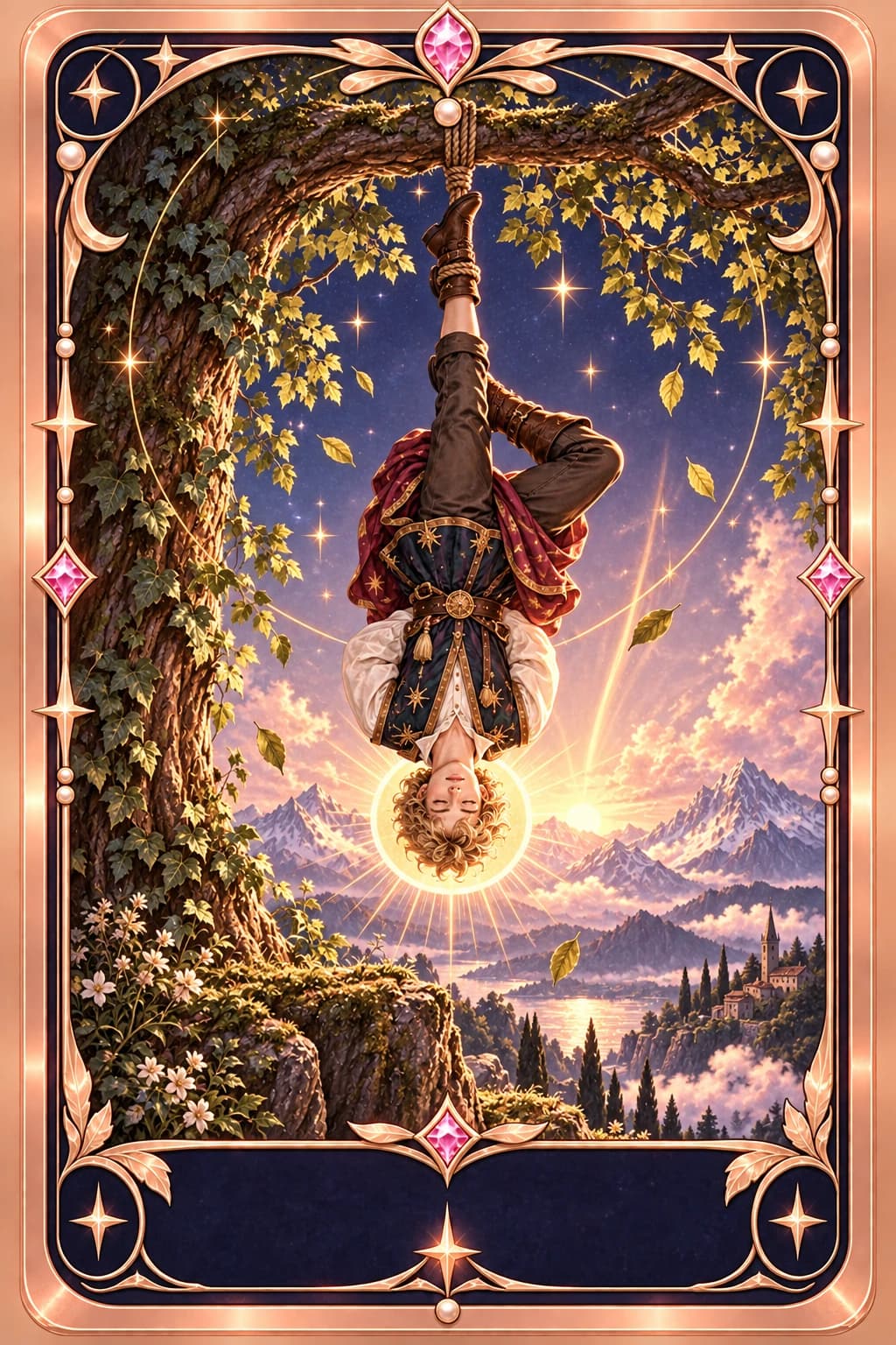 The Hanged Man tarot card illustration