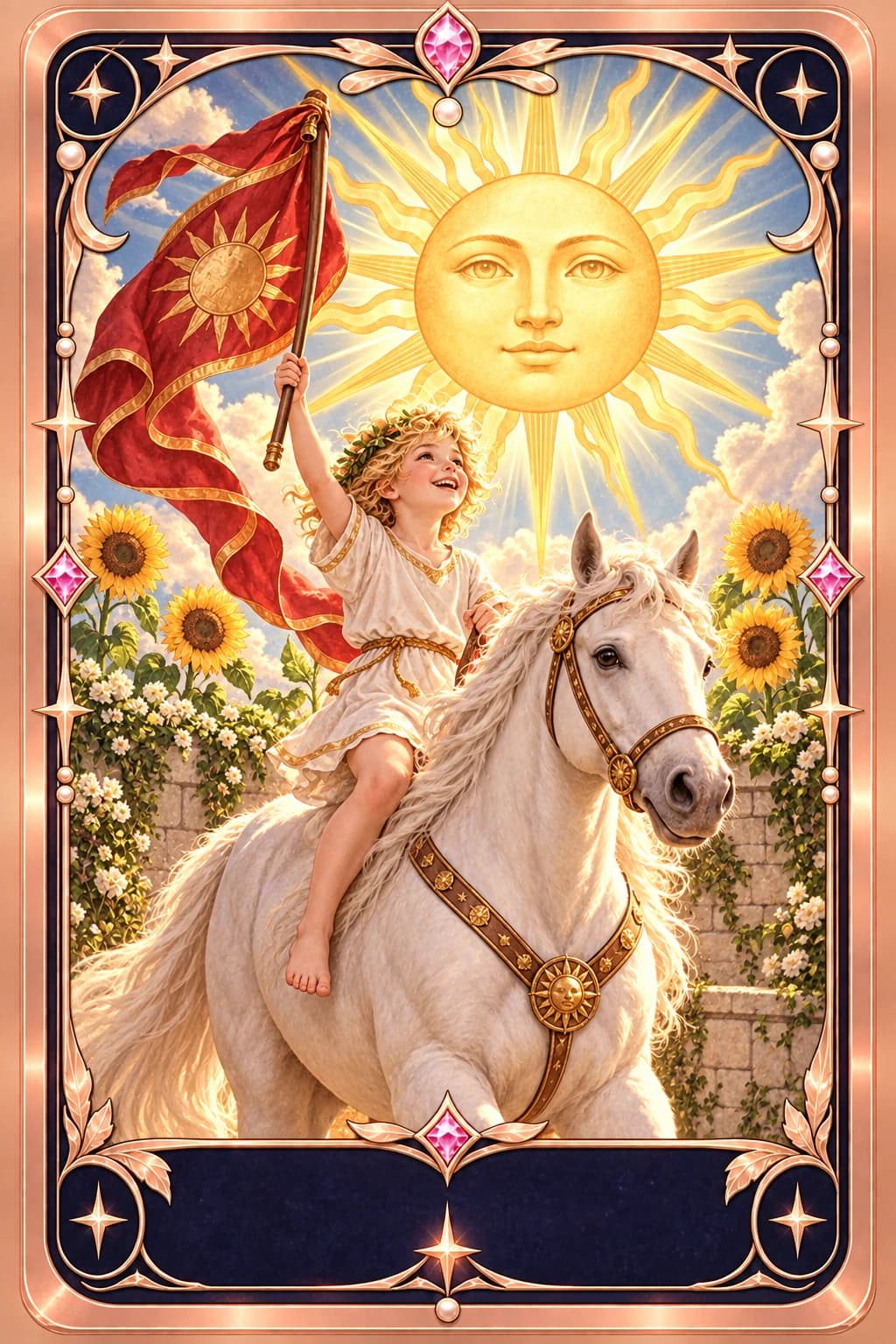The Sun tarot card illustration
